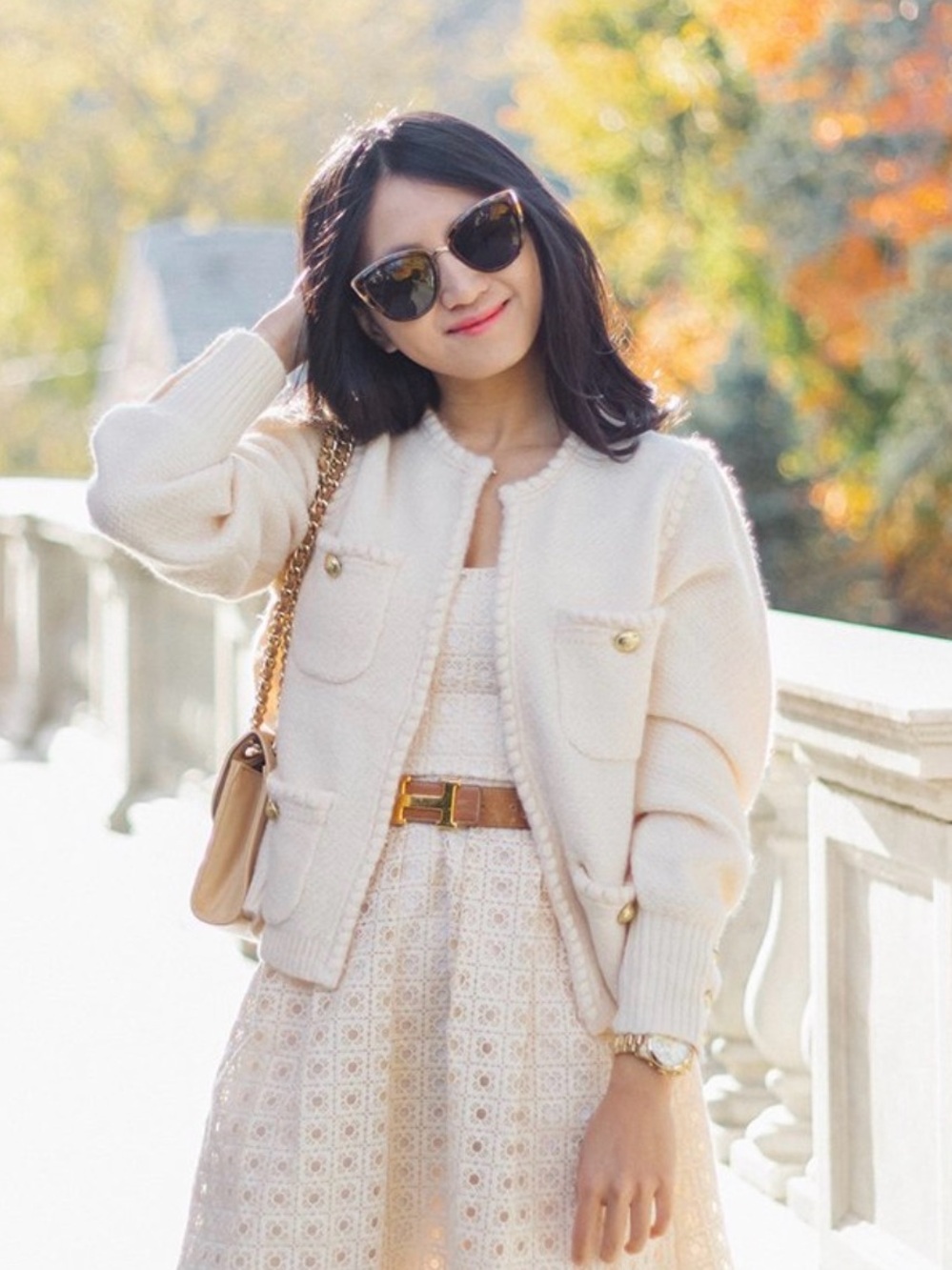 J Crew XS Odette Lady Sweater Jacket Cardigan Merino Alpaca Preppy Office Gold